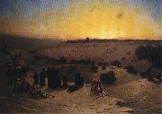 Charles - Theodore Frere Pilgrims Worshipping Outside Jerusalem oil painting on canvas